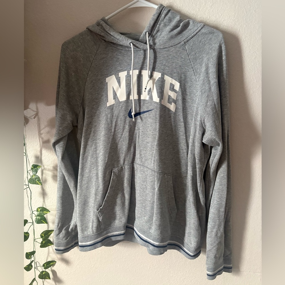 Nike Gray Hoodie with White Accents